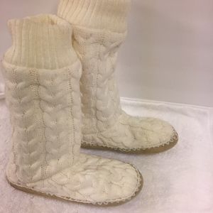 navy slipper boots